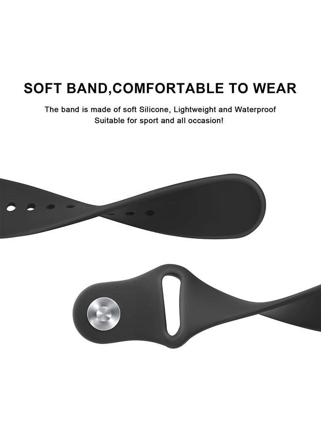 O Ozone Silicone Bands For Samsung Galaxy Watch Ultra LTE 47mm / Galaxy Watch 3 45mm 22mm Quick Release Soft Silicone Replacement Watch Strap- Black - Image 2