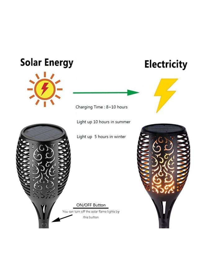 إسكدنيا مجموعة لمبات إضاءة LED تعمل بالطاقة الشمسية مناسبة للأماكن الخارجية من 4 قطع أسود 58x9.5سم - Image 5