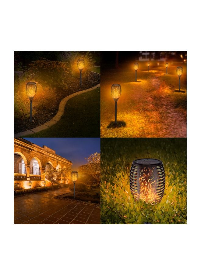 إسكدنيا مجموعة لمبات إضاءة LED تعمل بالطاقة الشمسية مناسبة للأماكن الخارجية من 4 قطع أسود 58x9.5سم - Image 4