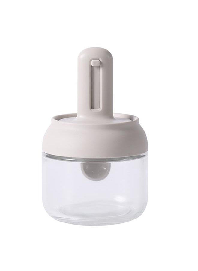 Thoraya Seasoning Jar Retractable Spoon Glass Transparent Spice Condiment Storage Container Box for Home Kitchen  - Image 1
