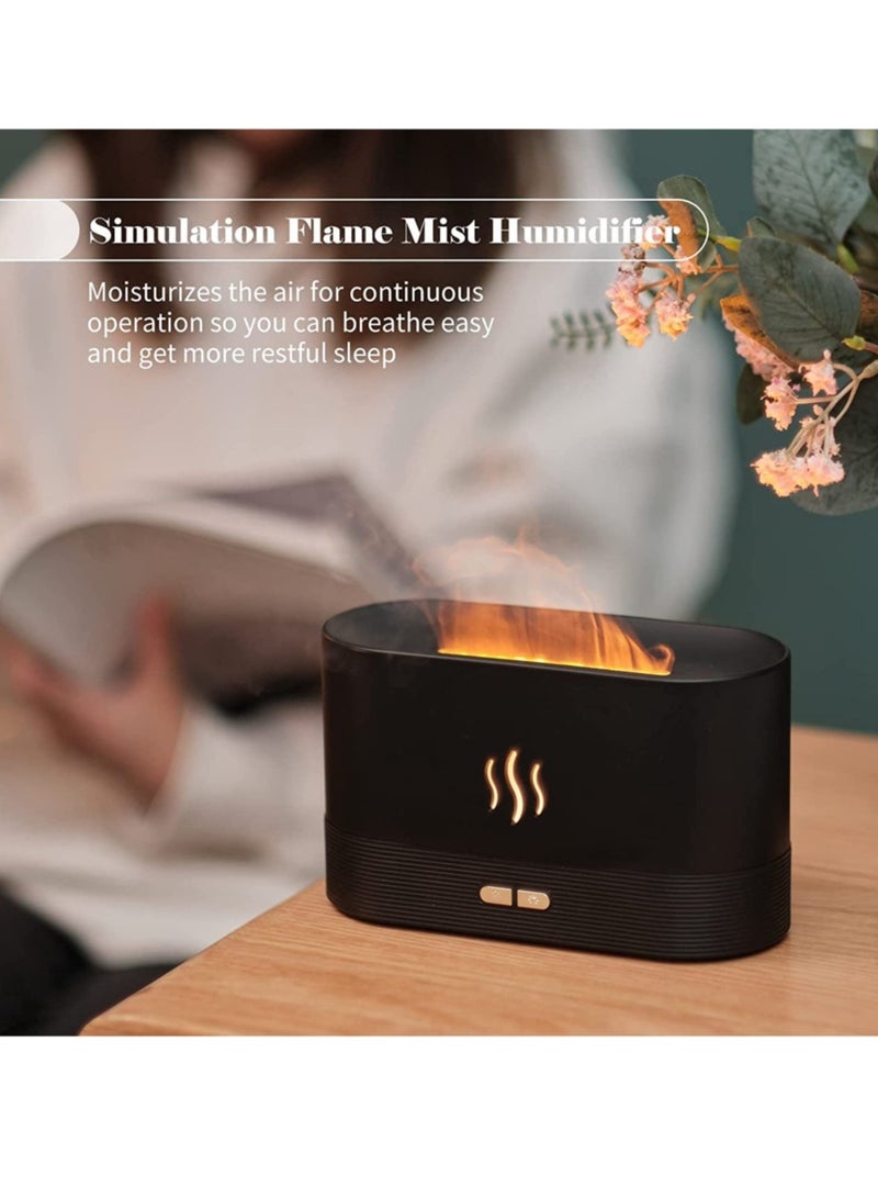 Flame Humidifier Aroma Diffuser Night Light Quiet Desk Top USB Humidifier Aromatherapy Essential Oil for Home Office Bedroom Baby Room Auto - Image 3