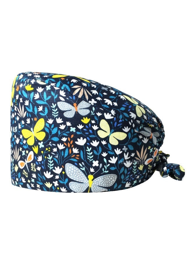 NIBEMINENT Surgical Scrub Cap Printing Medical Working Hat  Cotton Women Men Beautician Dust Proof Cooking Chef Nurse Head Caps