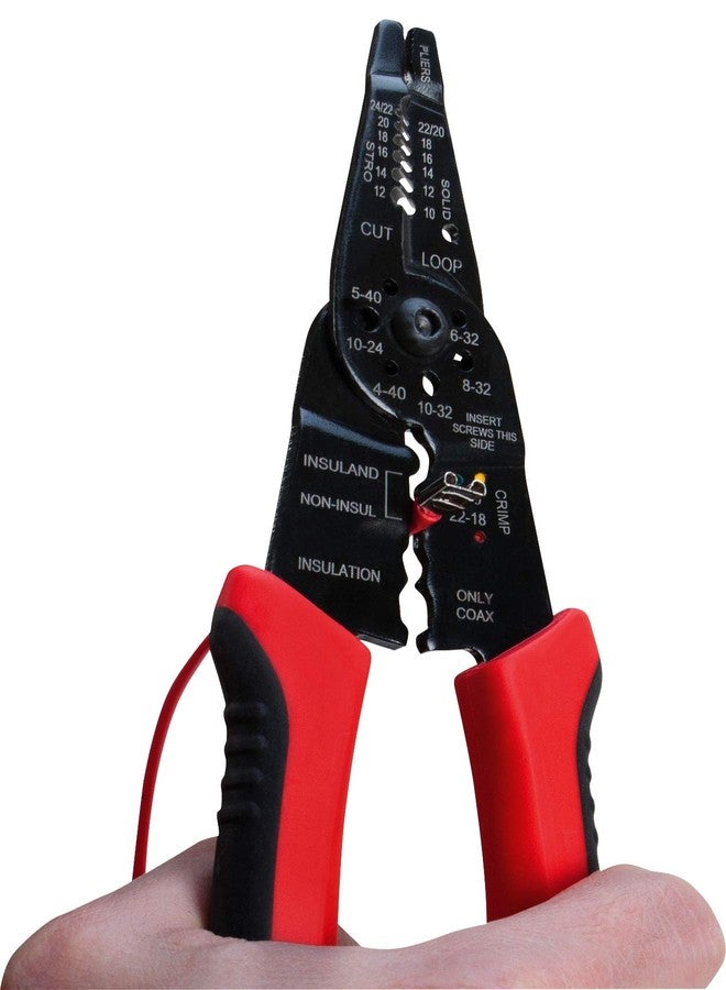 Performance Tool W86503 8-Inch Multi-Wire Cutter, Stripper and Pliers with Non-Slip Grip Handles for 10-20 AWG Solid and Stranded Copper Wire - Image 2