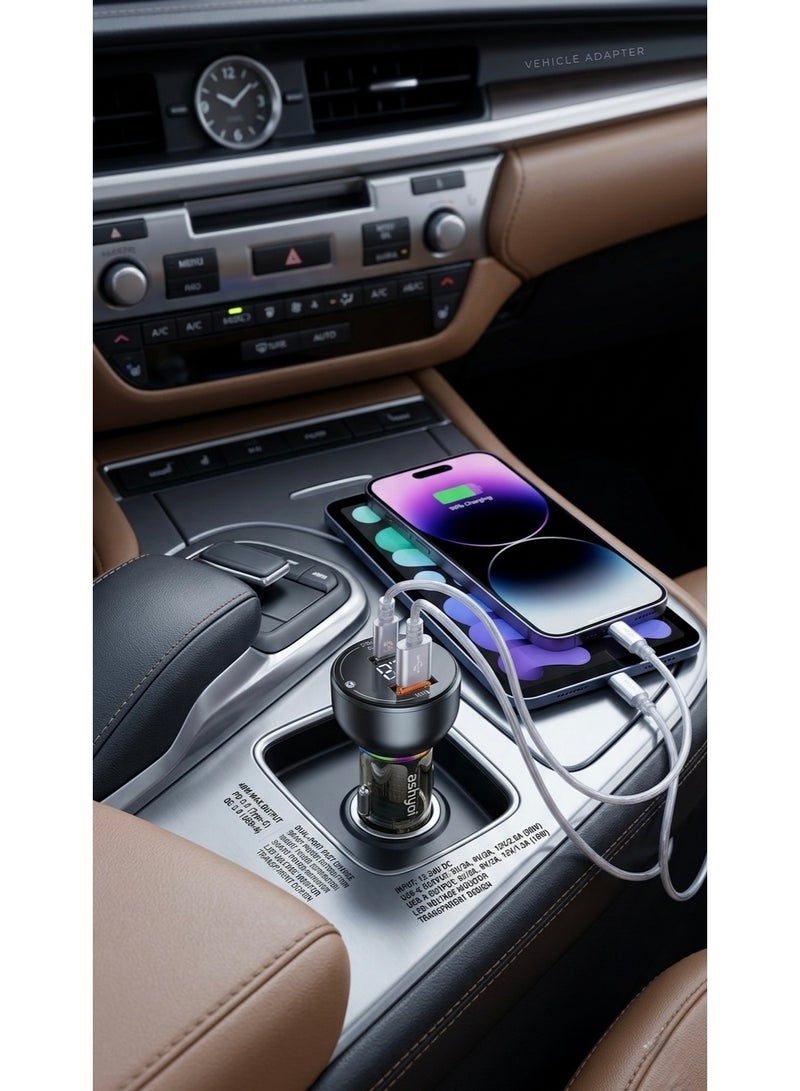 Ashyai A-CC48 48W Dual USB CAR CHARGER | Over Voltage Protection | Fast Charging | Premium Design | High-Quality. - Image 2