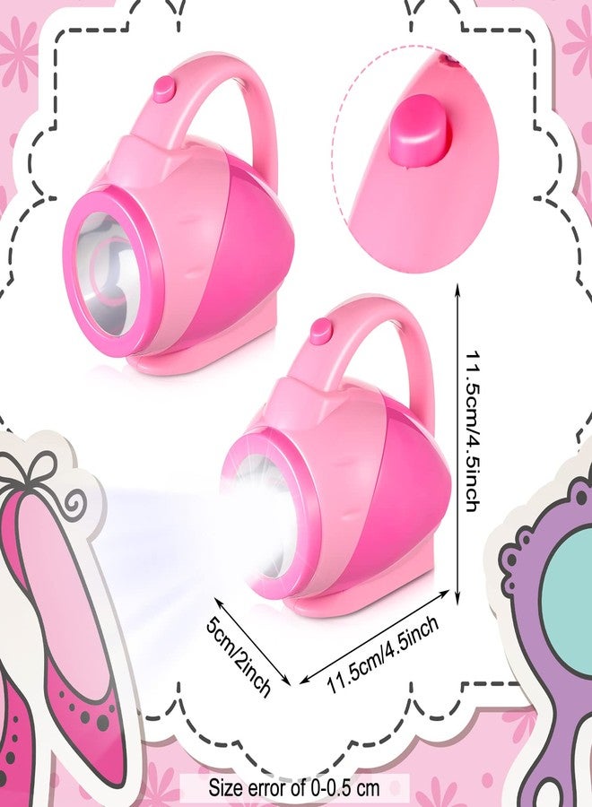 Nosiny 2 Pieces Kids Flashlights for Toddlers Pink Girls Plastic Flashlights with Easy Grip Handle Toddlers Camping Essentials for Kids Boys Girls Gifts - Image 2