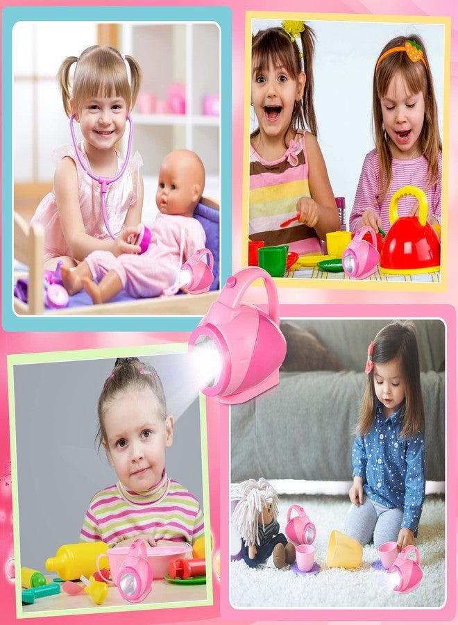 Nosiny 2 Pieces Kids Flashlights for Toddlers Pink Girls Plastic Flashlights with Easy Grip Handle Toddlers Camping Essentials for Kids Boys Girls Gifts - Image 5