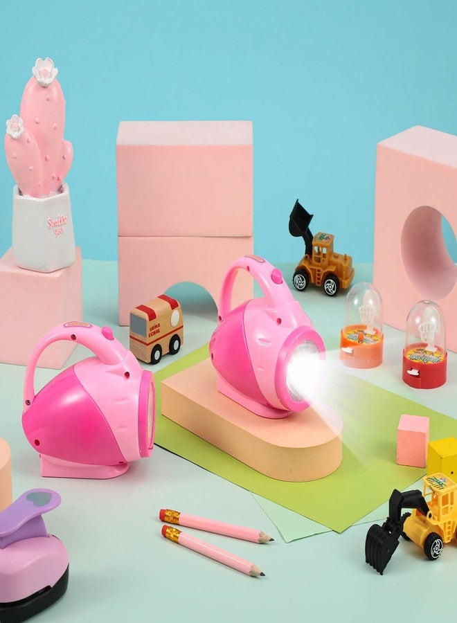 Nosiny 2 Pieces Kids Flashlights for Toddlers Pink Girls Plastic Flashlights with Easy Grip Handle Toddlers Camping Essentials for Kids Boys Girls Gifts - Image 4