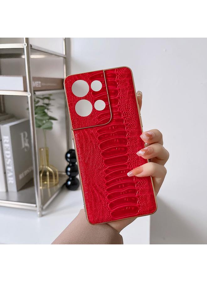 اس-توب جراب لهاتف OPPO Reno8 Pro مصنوع من الجلد الطبيعي مع طبقة نانوية من سلسلة Weilai - Image 2