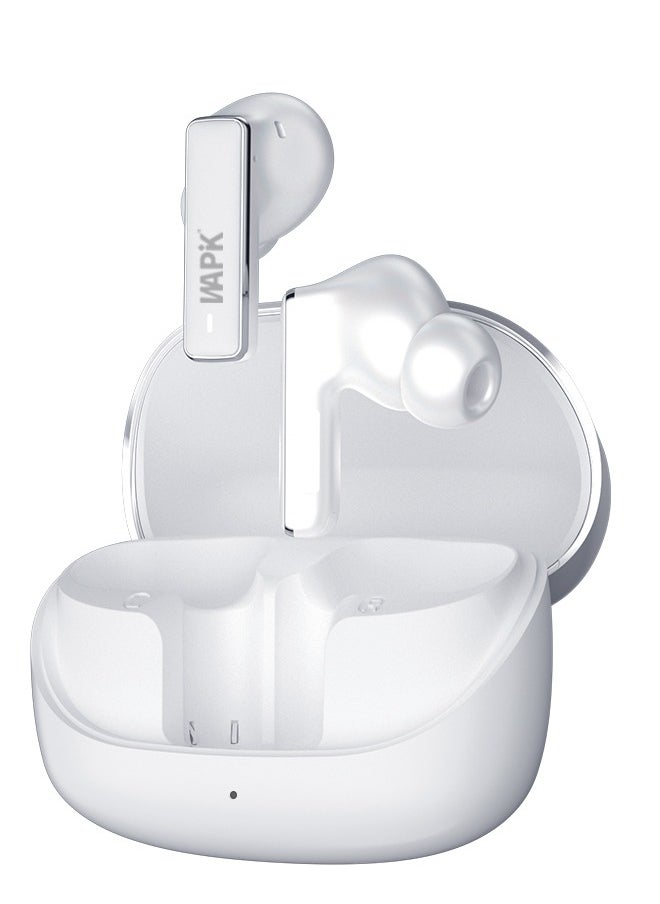 Korean Brand RS2 True Wireless Earphones, Korean Brand, 6 Mics Hybrid ANC with AI Wind Noise Reduction, -42dB Noise Cancelling, Transparency Mode, Normal Mode, ANC Mode, 30-Hour Battery Life, Bluetooth 5.4, IPX5 Waterproof, Powerful Bass, Silver White - pzsku/Z97ADD9289C07ECCB96B2Z/45/_/1734937917/764f4459-c153-40cf-b718-2912e662f1d5