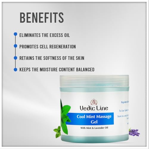 Vedic Line Vedicline Cool Mint Massage Gel Eliminate Dirt And Stimulates Skin Cells With Mint Oil, Lavender Oil, Shea Butter, Olive Oil, For Radiant Skin,100ml - Image 3