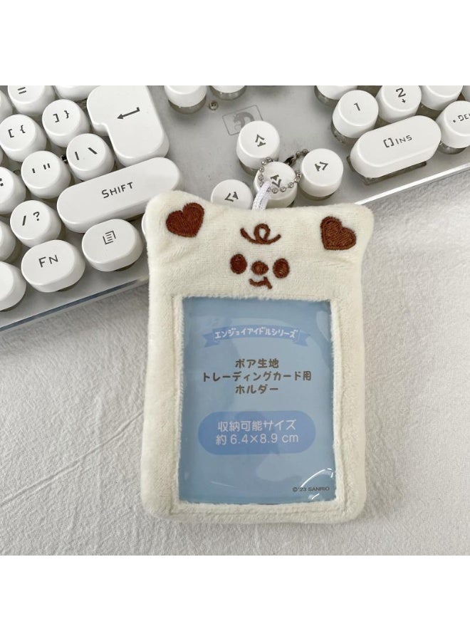 NIBEMINENT 1 - Piece Cute Little Bear Rabbit Kpop Photo Card Holder Pendant Key Chain ID Badge Holder ID Card Holder Photo Card Protector for School ID Office ID Access Card for Women Girls - Image 1