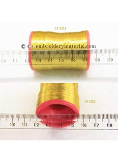 Embroiderymaterial Embroiderymaterial Gold & Real Silver Plated Metallic Zari Embroidery Thread Combo - 2 Roll - 200 Meter/Roll  - Image 4