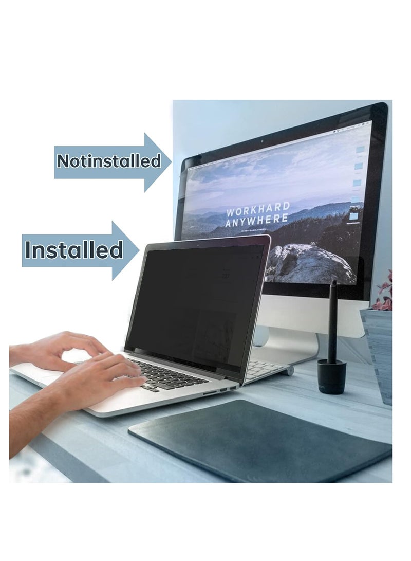 14 inch Laptop Privacy Screen Protector, Removable Anti Blue Light & Anti Glare Computer Screen Filter Compatible with 14" Lenovo/HP Envy/Dell/Acer/Asus/Thinkpad with 16:9 Aspect Ratio - Image 4