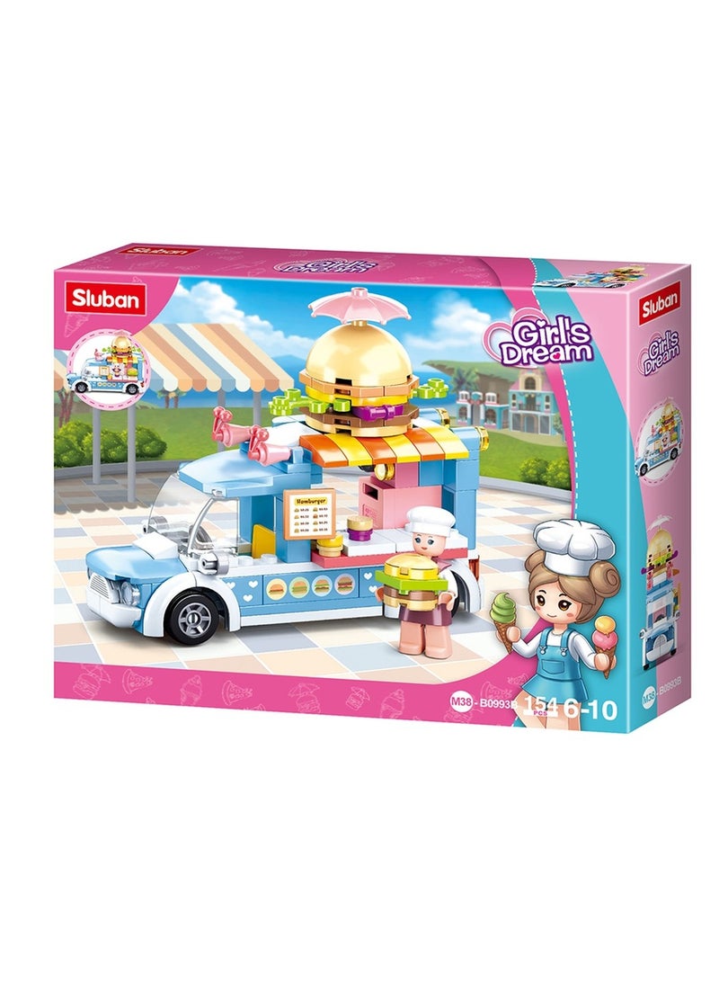 Sluban - Girls Dream Hamburger Car 154 Pieces - M38-B0993B - Image 5