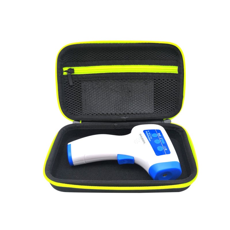 Thermometer Case Hard EVA Semi-Waterproof Shockproof Compact - Durable Lightweight Travel Organizer With Hand Strap Green for Digital Thermometer Cosmetics USB Chargers - Image 2
