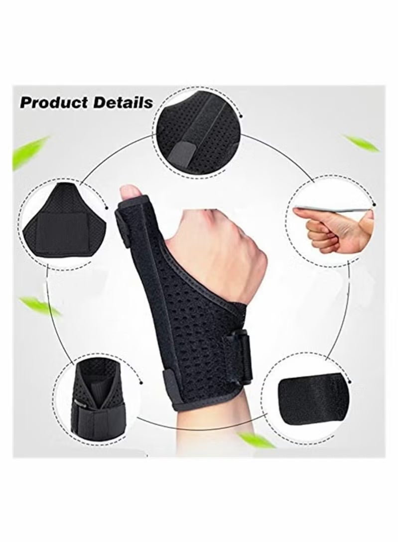 Thumb Splint Support Brace for Right and Left Hands, Reversible Thumb Wrist Stabilizer Compression Splint for Thumb, Trigger Finger, Hand Pain Relief, Arthritis, Tendonitis (Right) - Image 2