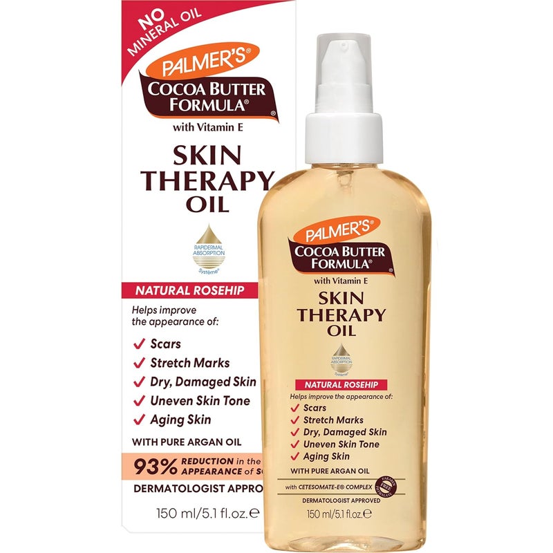 PALMER'S Palmers Cocoa Butter Formula Skin Therapy Moisturizing Body Oil with Vitamin E Rosehip Fragrance 51 Ounces 