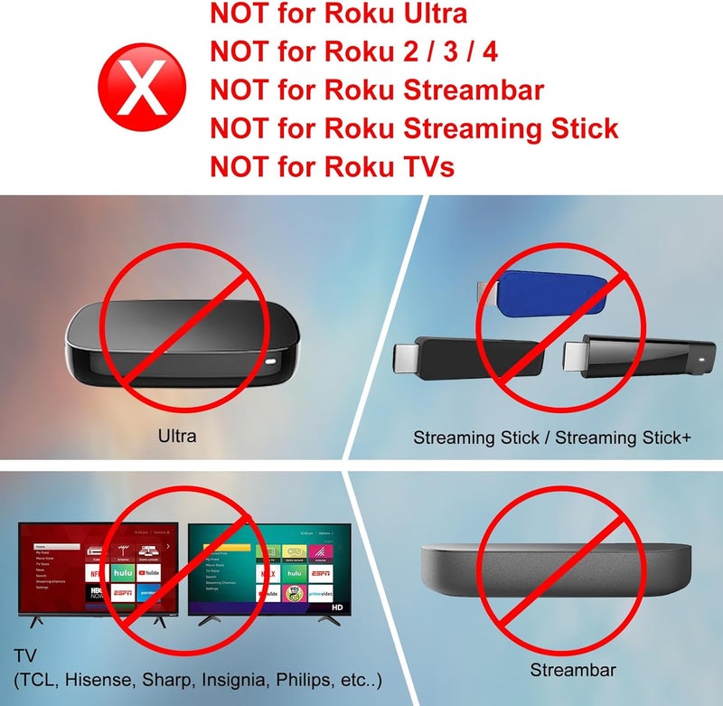 LOUTOC Remote-Control-for-Roku Express, for Roku Box, for Roku Premiere, for Roku Player, with Netflx, Aple tv+, Spotify, Rakten TV Buttons - Image 3