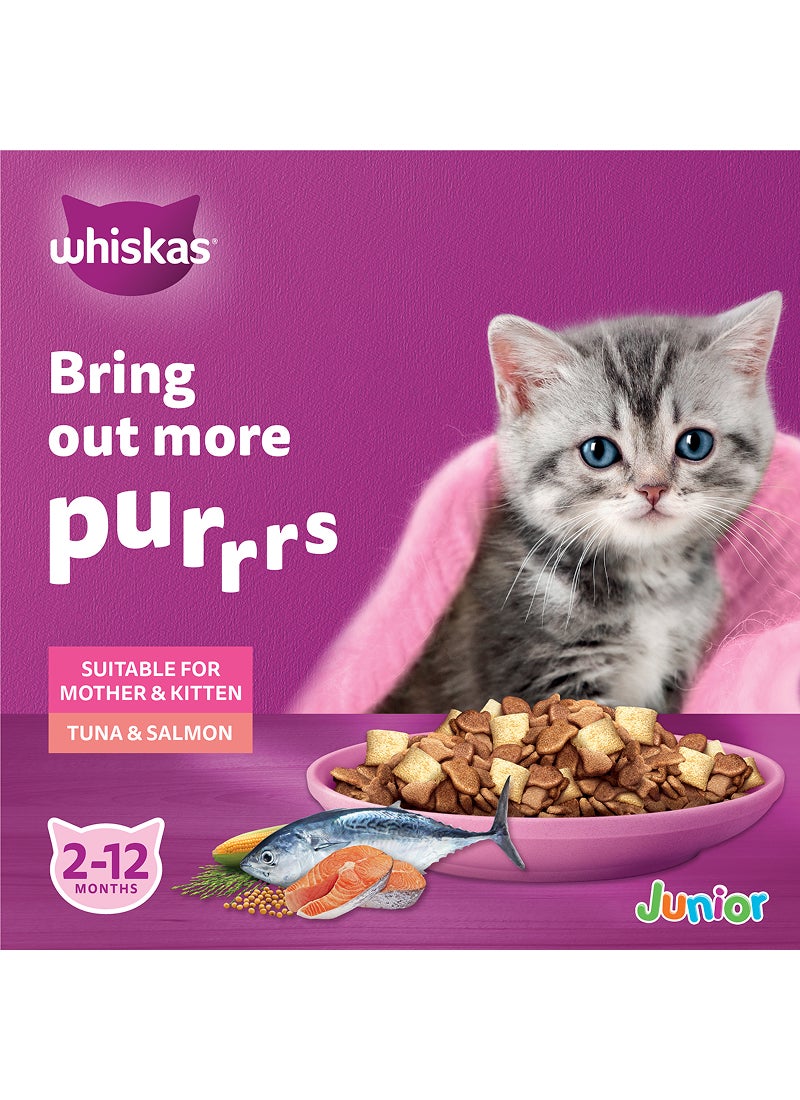 Whiskas طعام جاف للقطط بنكهة التونة والسلمون للأم والقطط الصغيرة - Image 2