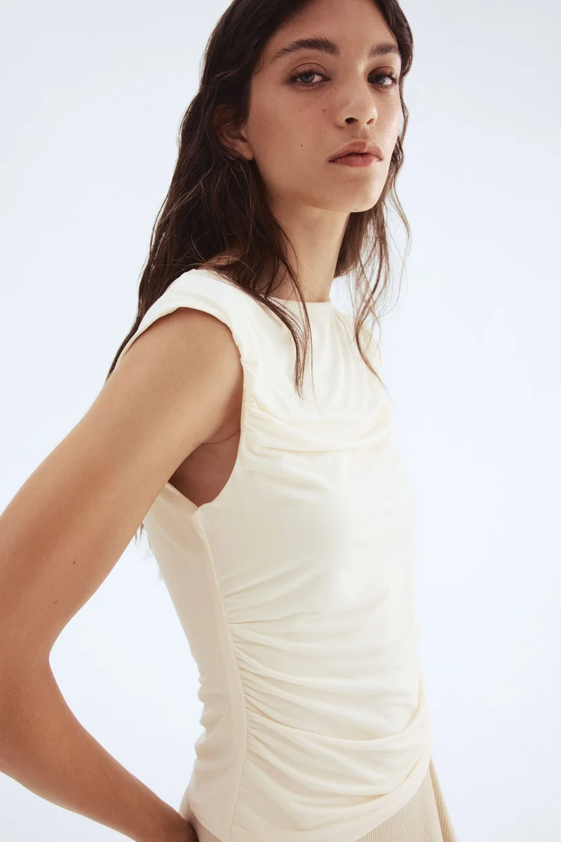 H&M Draped cap-sleeved top