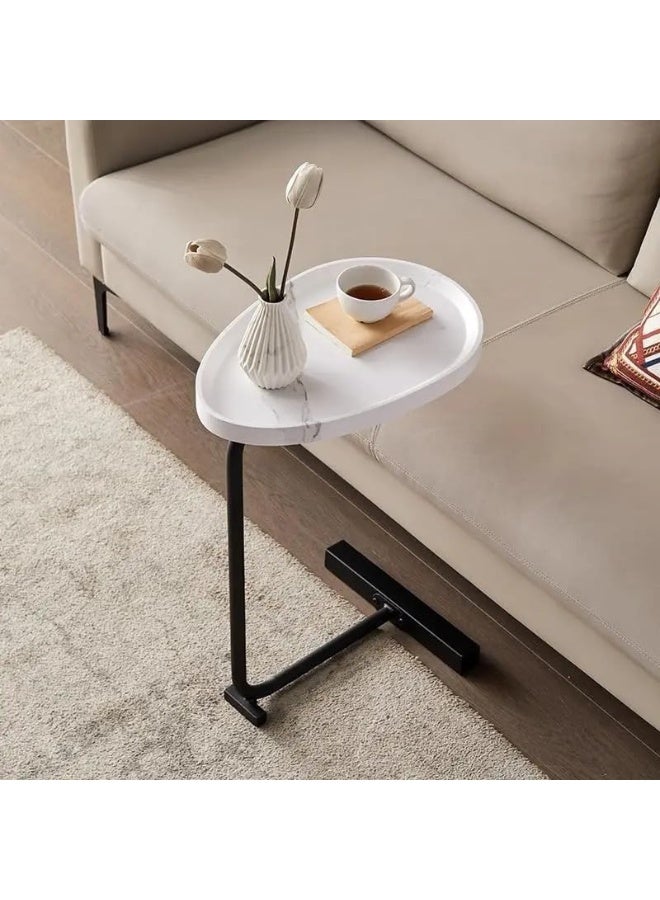 Generic SAFENHAND C-Shaped End Table, C Table for Couch, Coffee End Table, Sofa Snack Side Side Tables, with Metal Frame - Image 3