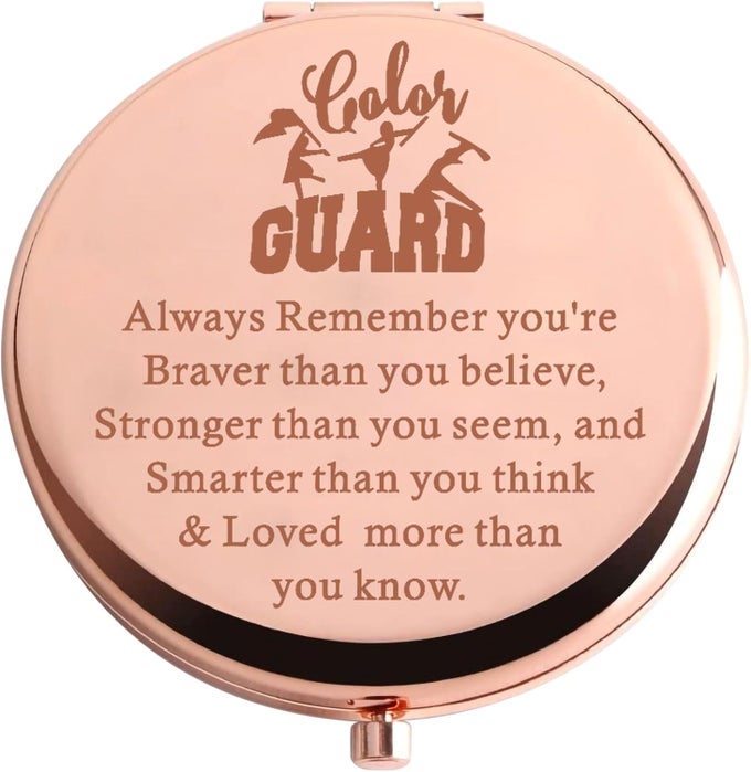 COMPACT TRAVEL MIRROR, STAINLESS STEEL, WALL MOUNT, ROUND, PORTABLE, LIGHTWEIGHT, MAGNIFYING