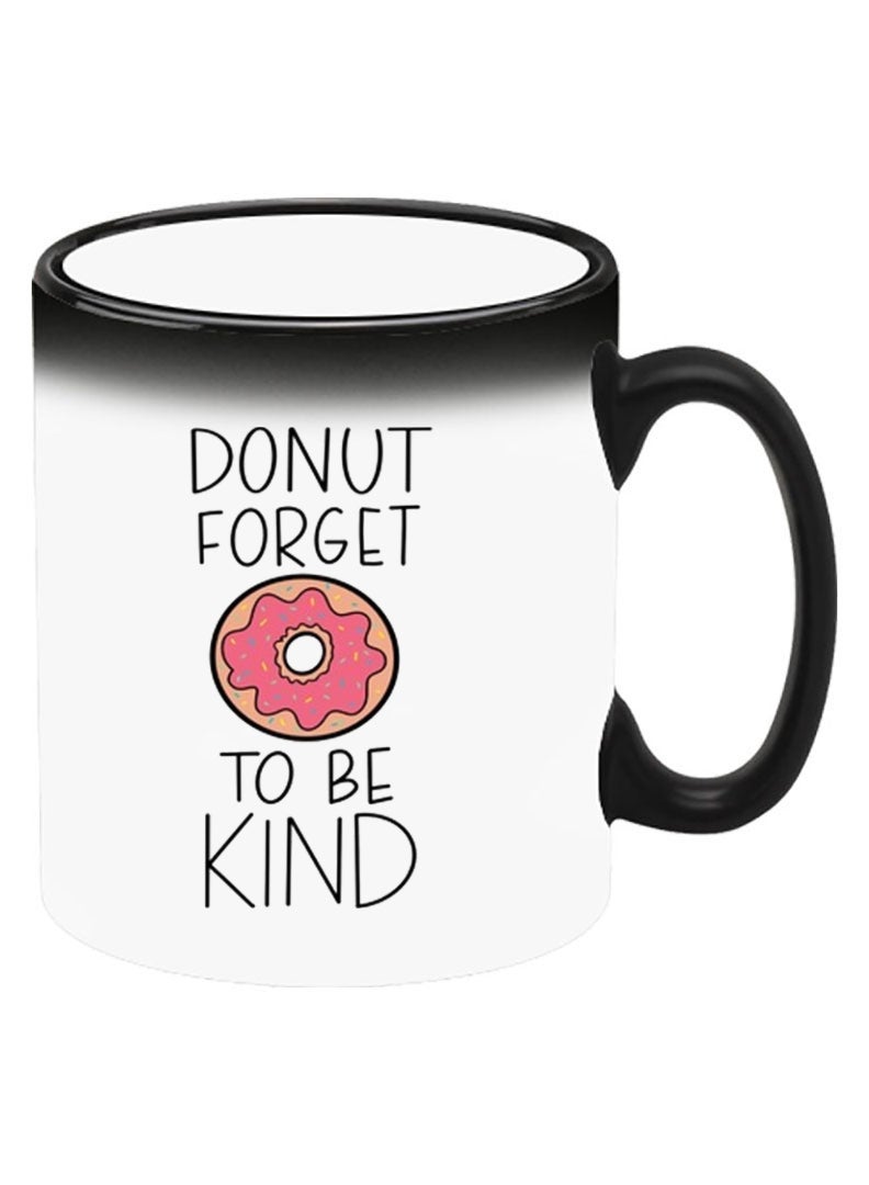 Theodor Color Changing Heat Sensitive Ceramic Mug, Image Revealed When HOT Liquid is Added! donut-forget-to-be-kind - Image 2