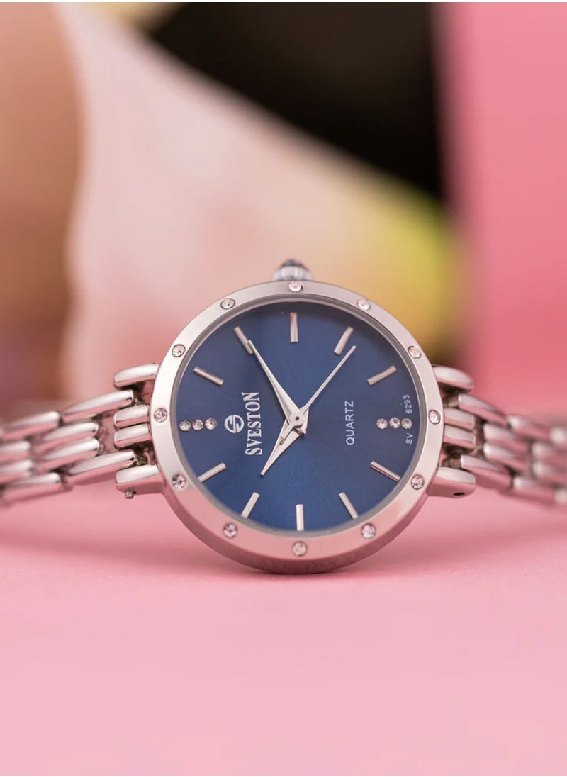 Sveston - Sveston Womens Silver Stainless Steel Quartz Watch SV6293 - Image 1
