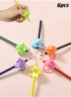 Pencil Grips, Breakthrough Assorted Writing Aid Grip Trainer Posture Correction Finger Grip for Kids Preschoolers Children Adults Special Needs for Lefties or Righties(6PCS)