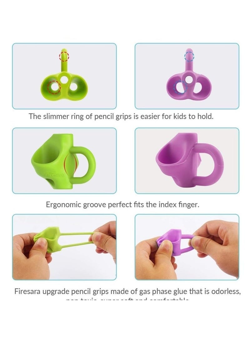 Generic - Pencil Grips, Breakthrough Assorted Writing Aid Grip Trainer Posture Correction Finger Grip for Kids Preschoolers Children Adults Special Needs for Lefties or Righties(6PCS) - Image 1