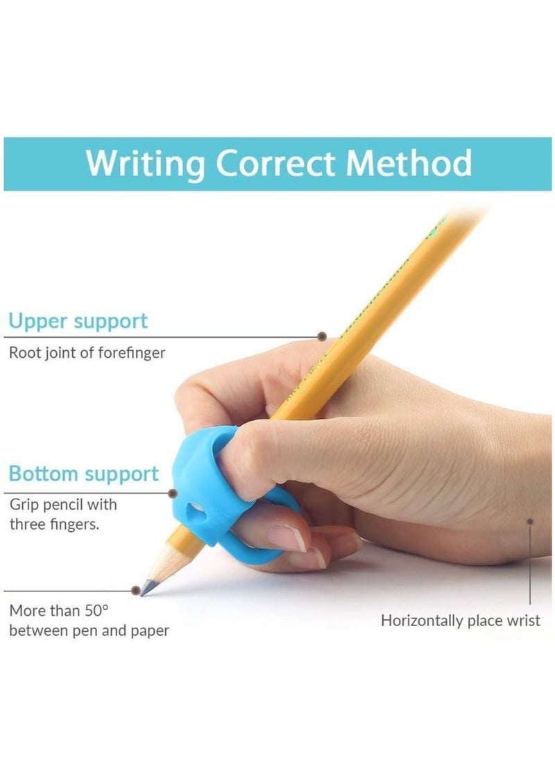 Generic - Pencil Grips, Breakthrough Assorted Writing Aid Grip Trainer Posture Correction Finger Grip for Kids Preschoolers Children Adults Special Needs for Lefties or Righties(6PCS) - Image 1