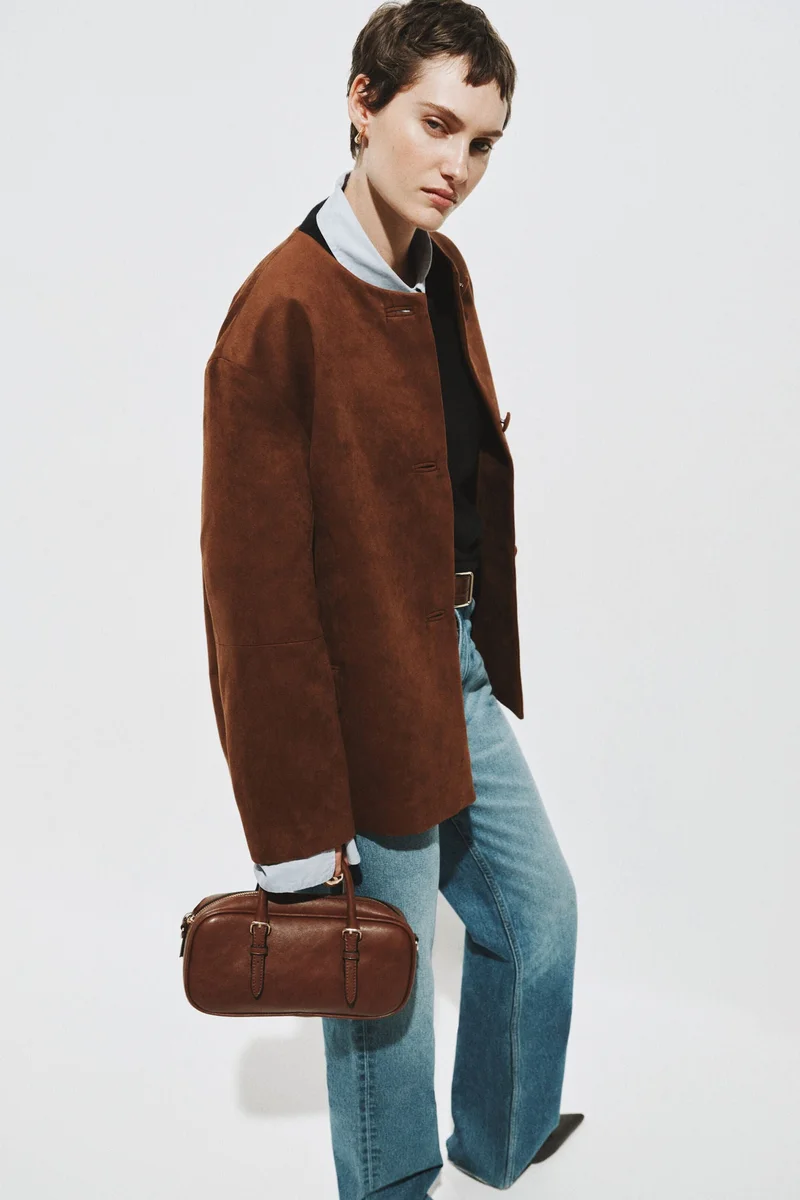 اتش اند ام جاكيت بدون ياقة