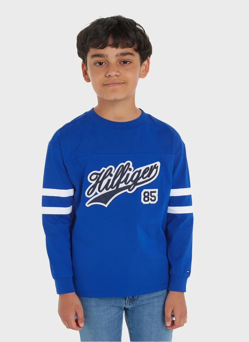 TOMMY HILFIGER Kids Text Crew Neck T-Shirt