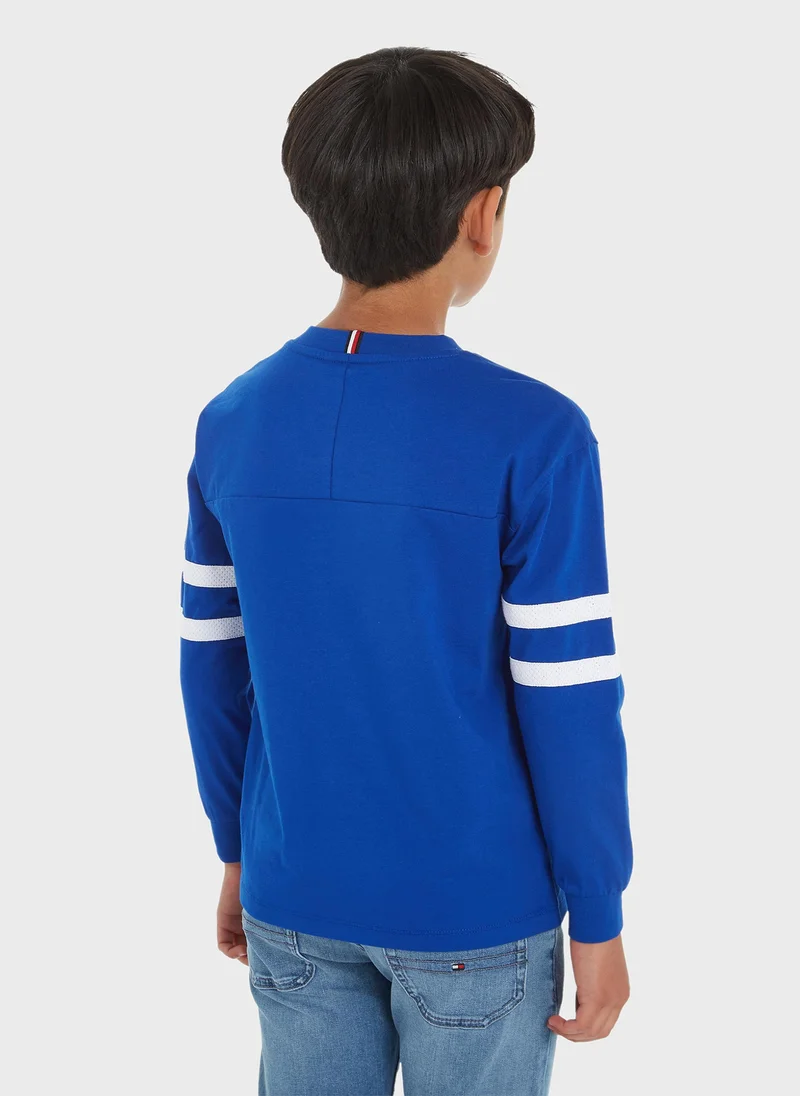 TOMMY HILFIGER Kids Text Crew Neck T-Shirt