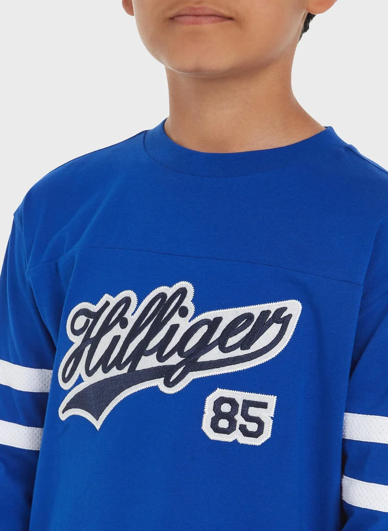 TOMMY HILFIGER Kids Text Crew Neck T-Shirt