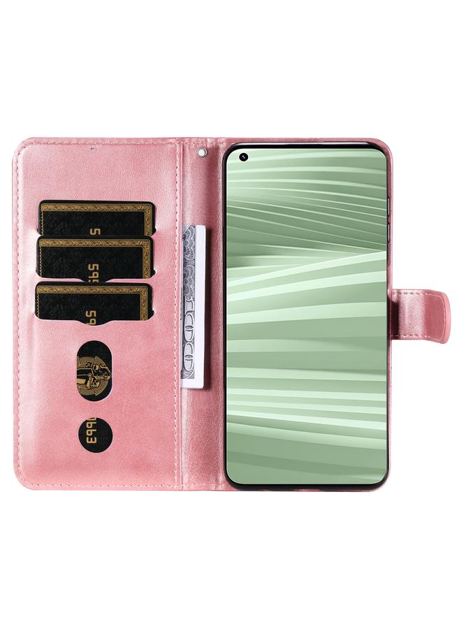 اس-توب جراب لهاتف OPPO Realme GT2 Pro جراب جلدي أنيق بسحاب قابل للطي أفقيًا من جلد العجل - Image 5