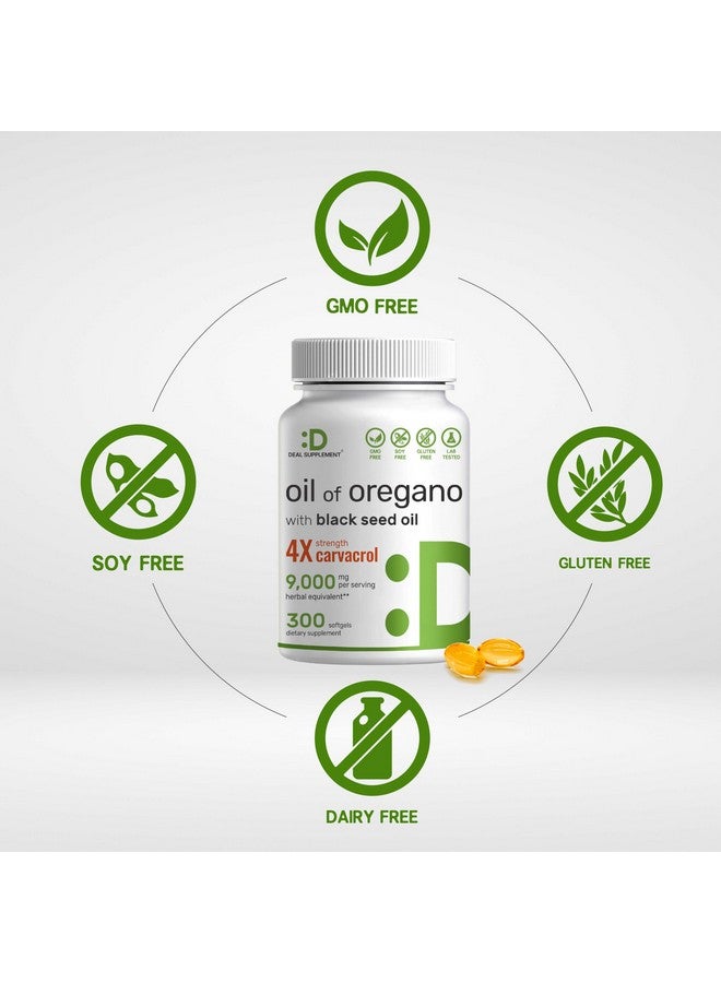 Deal Supplement Oil of Oregano Softgels with Black Seed Oil, 9,000mg Per Serving, 300 Count - 30:1 Extract, Active Carvacrol & Thymoquinone - Antioxidant Immune Health Support - Plant Based, GMO-Free - Image 3