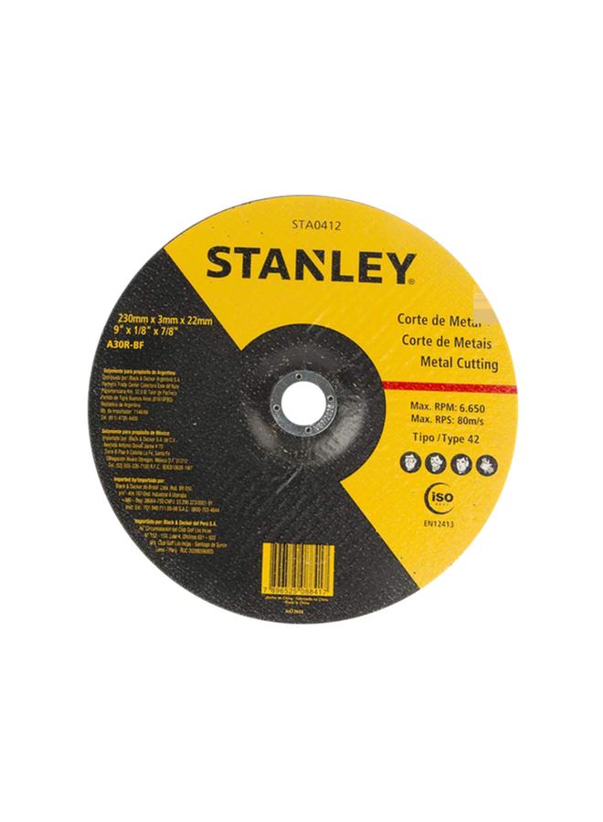 Stanley T42 Durable High-Quality Abrasives Metal Cutting Disc Black and Yellow STA0412 