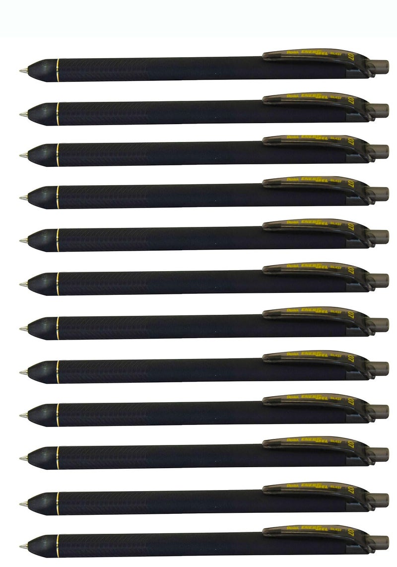 Pentel EnerGel Kuro Liquid Gel Pen, (0.7mm) Medium line, Black Ink, 12 Pack (BL437R1-A) - Image 1