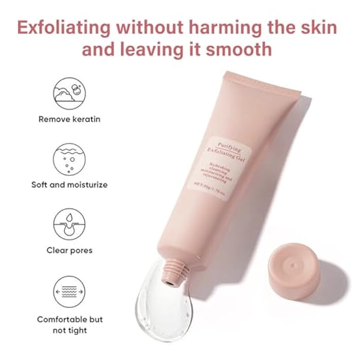 MrCuvaryas Purifying Exfoliating Gel, Purifying Enzymes Exfoliating Gel For Face Deep Cleansing, Face Exfoliator For Gentle Cleansing, Facial Scrub, Body Scrubber, For All Skin Types, Gentle (1PCS) - Image 3