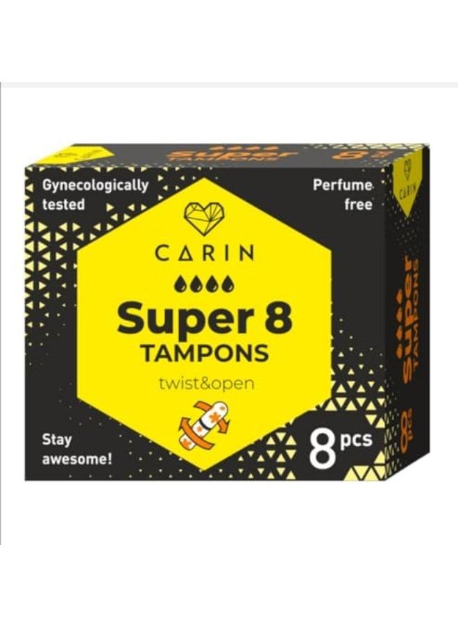 CARIN - CARIN Super 8 Tampons (8 PCS) - Image 1