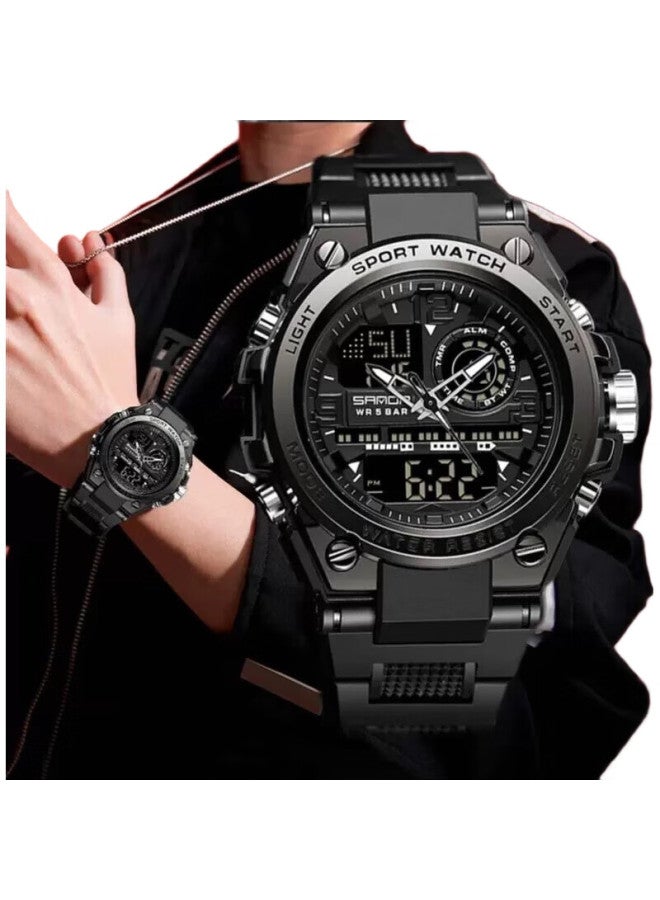 Sanda Electronic Watch For Men, Students, Luminous, Waterproof, For Middle School And High School Students, Sports, Military Enlistment, Soldiers' Watch - Image 2