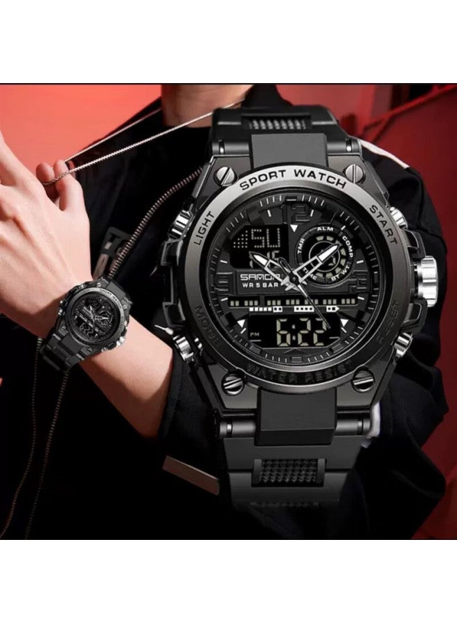 Sanda Electronic Watch For Men, Students, Luminous, Waterproof, For Middle School And High School Students, Sports, Military Enlistment, Soldiers' Watch - Image 2