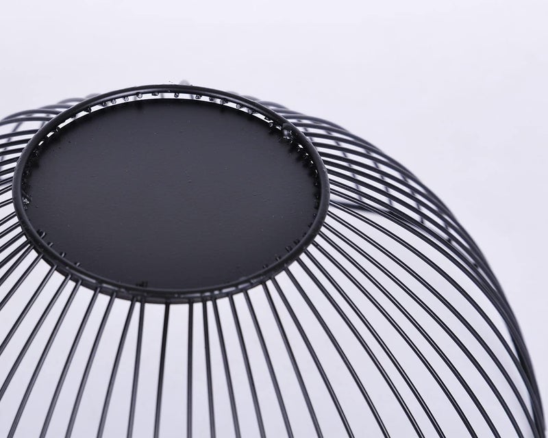 IBWell High Style CurvedEdge Modern Creative Stylish Single Tier DishMetal Iron Wire Fruit Vegetables Bread Decorative Stand Serving Bowls Basket Holder Black - Image 4