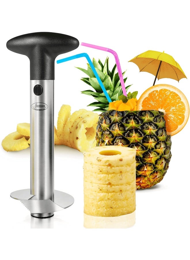 Pineapple Corer, [Upgraded, Reinforced, Thicker Blade] Newness Premium Pineapple Corer Remover, Stainless Steel Pineapple Core Remover Tool for Home & Kitchen with Sharp Blade for Diced Fruit Rings  - Image 1
