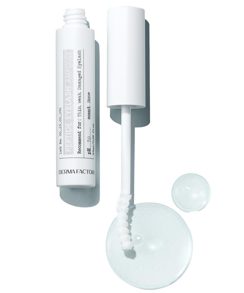 Derma Factory Peptide Eyelash Ampoule Lash Growth Serum with Capixyl 3 Caffeine 1 and Brewers Yeast Extract 86 OilFree FragranceFree Vegan Formula 85ml