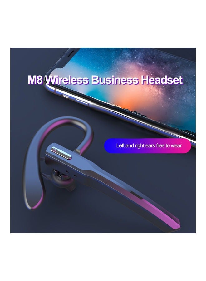 M8 سماعة رأس بلوتوث لاسلكية V5.0 للأعمال سماعات أذن مع خطاف أذن سماعات رياضية مع ميكروفون - Image 2