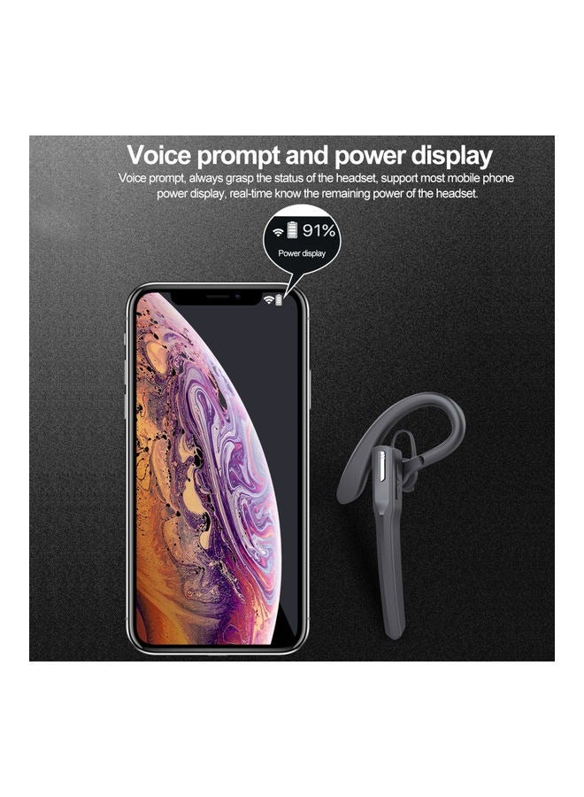 M8 سماعة رأس بلوتوث لاسلكية V5.0 للأعمال سماعات أذن مع خطاف أذن سماعات رياضية مع ميكروفون - Image 4