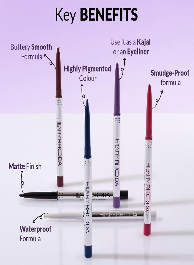 هيلاري رودا قلم تحديد العيون هيلاري رودا ستروك إت | قلم كحل ملون للعيون والكاجال | تركيبة سهلة الانزلاق وسريعة الجفاف | لمسة نهائية مطفية | مبراة مدمجة | 0.26 غرام (أزرق محيطي | درجة اللون 03) - Image 4