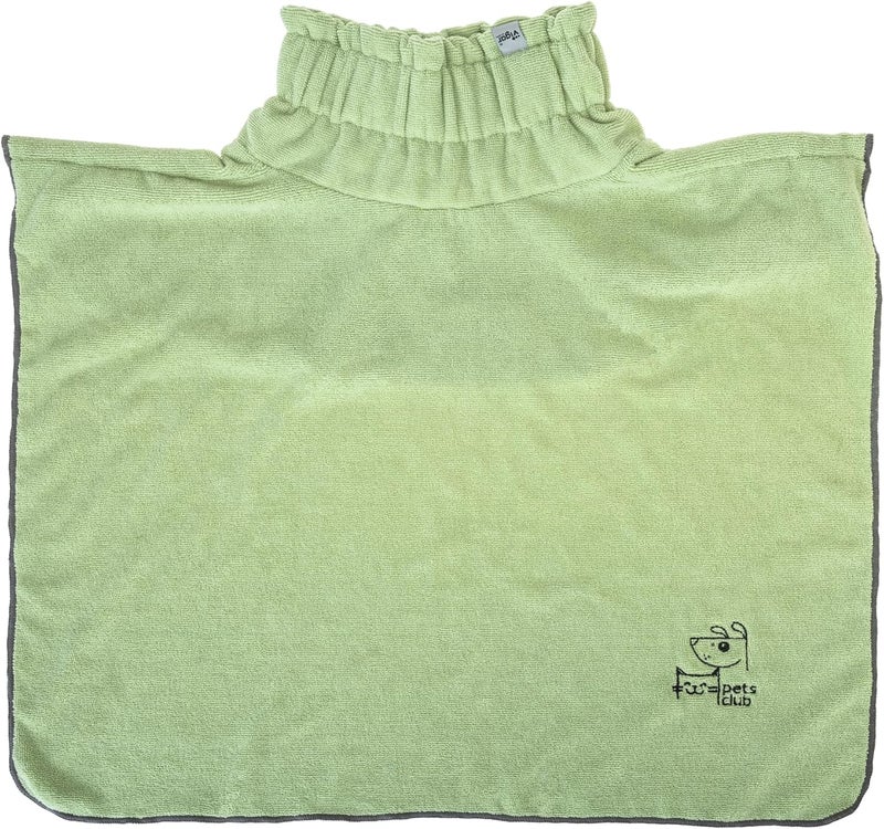 Vigar Pets Club Microfibre Bathrobe  Dog Bathrobe Towel Wrap Super Absorbent Dog Drying Coat Bath Robe for Medium  Large Dogs Green - Image 3